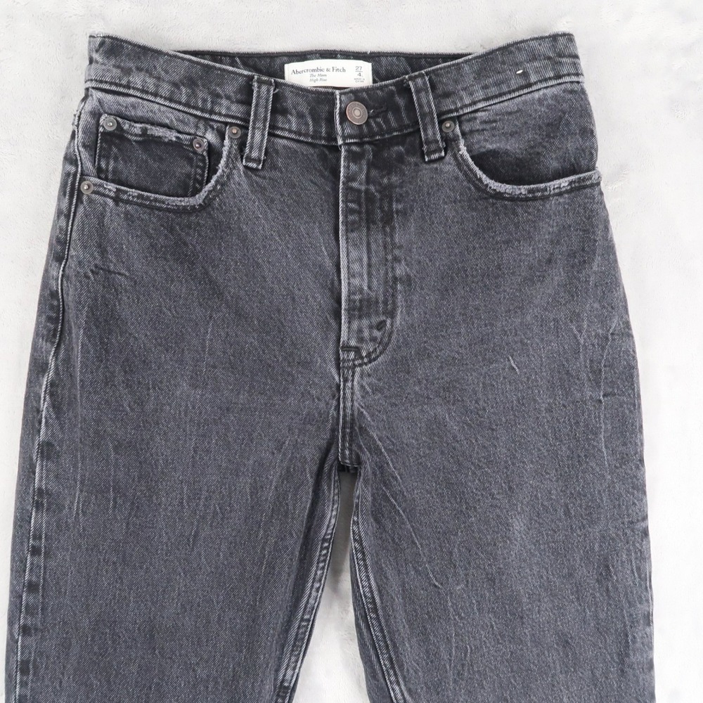 Abercrombie & Fitch Jeans Womens 27 4L Black The Mom High Rise Tapered